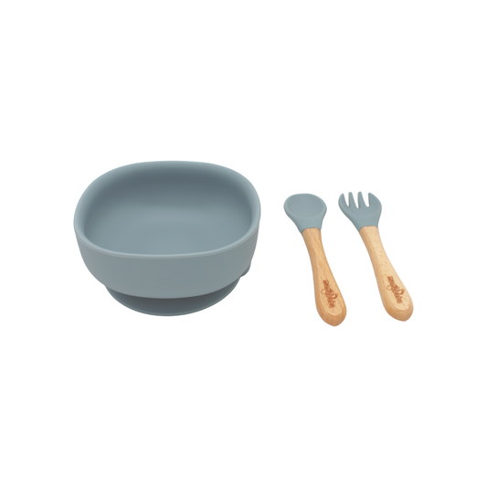 Bowl and Cutlery Set - Blue